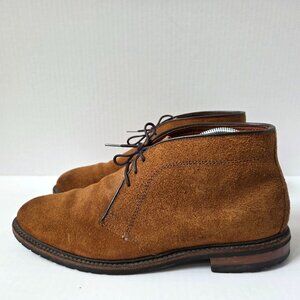 Allen Edmonds Boots Mens 9.5 E Brown Katmai Waxy Suede Chukka Distressed